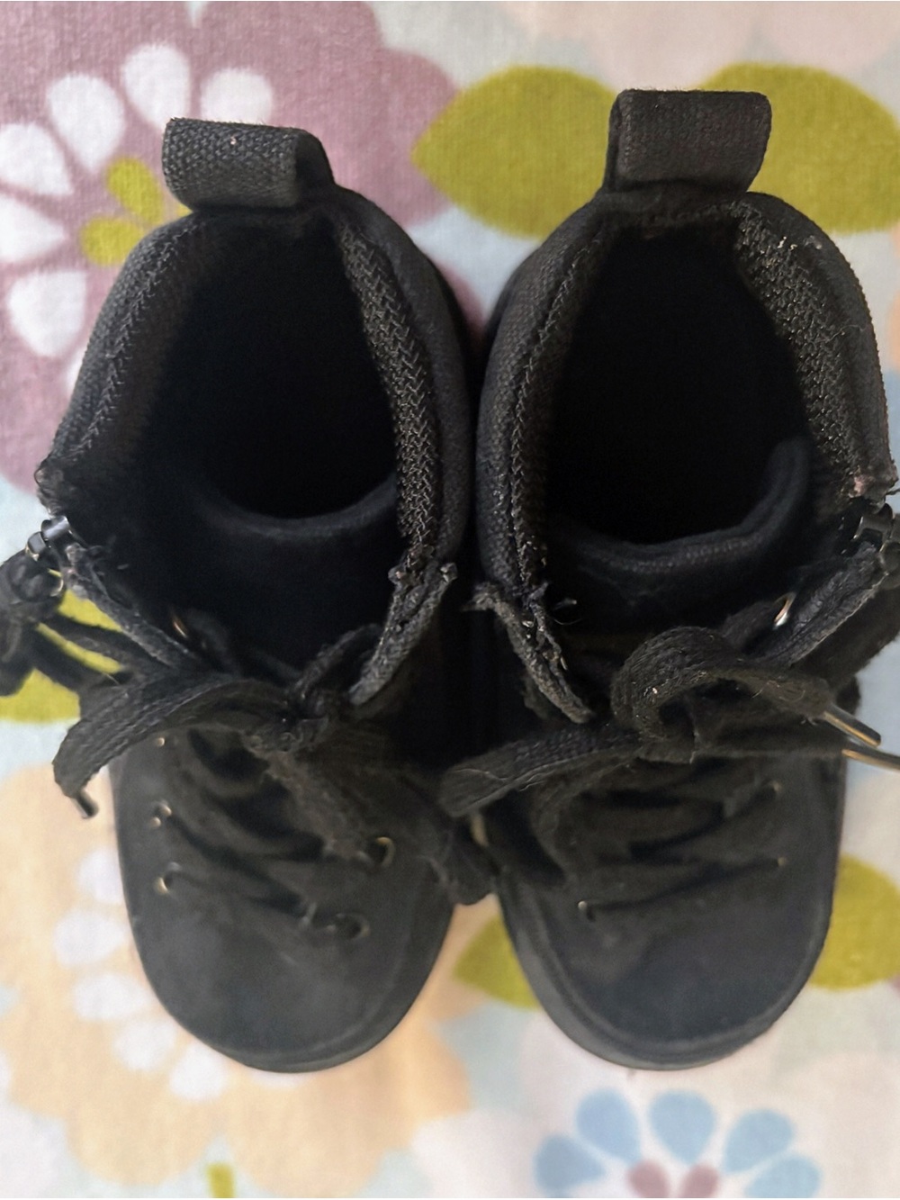 Kids Black High-Top Lace-Up Sneakers